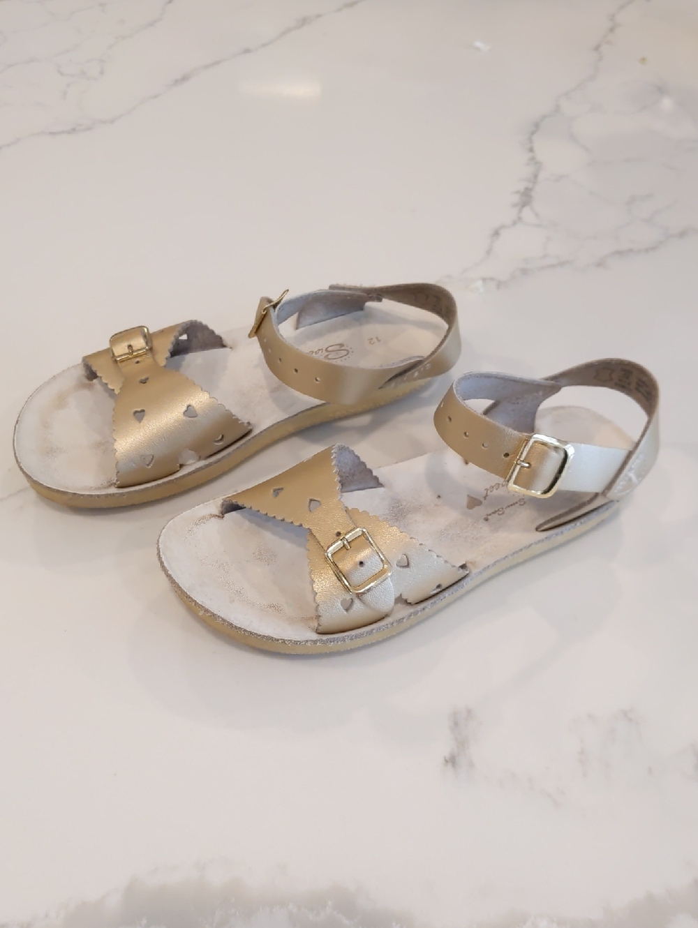 Salt Water Gold Sandals Sun San Sweetheart